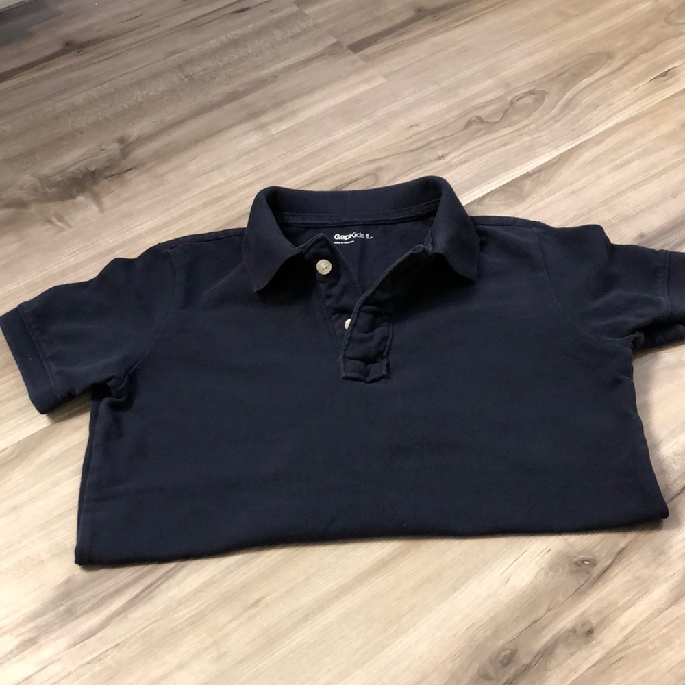 Gap navy blue pique polo